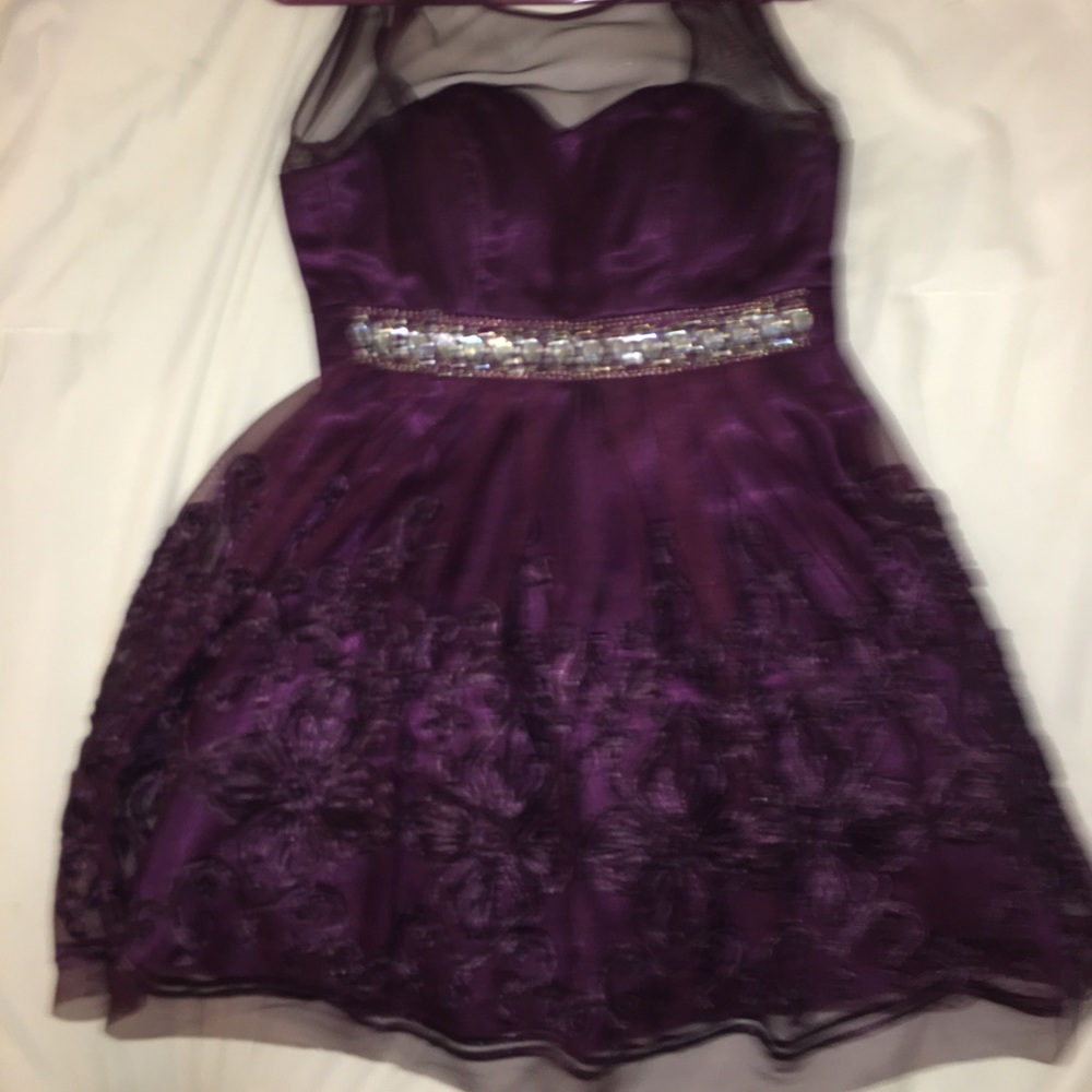 Plum Prom Dress - Picture 2 of 6